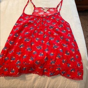 Arizona Jean Company Red and Blue Sleeveless Camisole